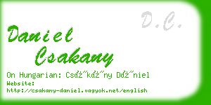 daniel csakany business card